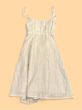 Speechless Cream Tie-Shoulder Mini Sundress
